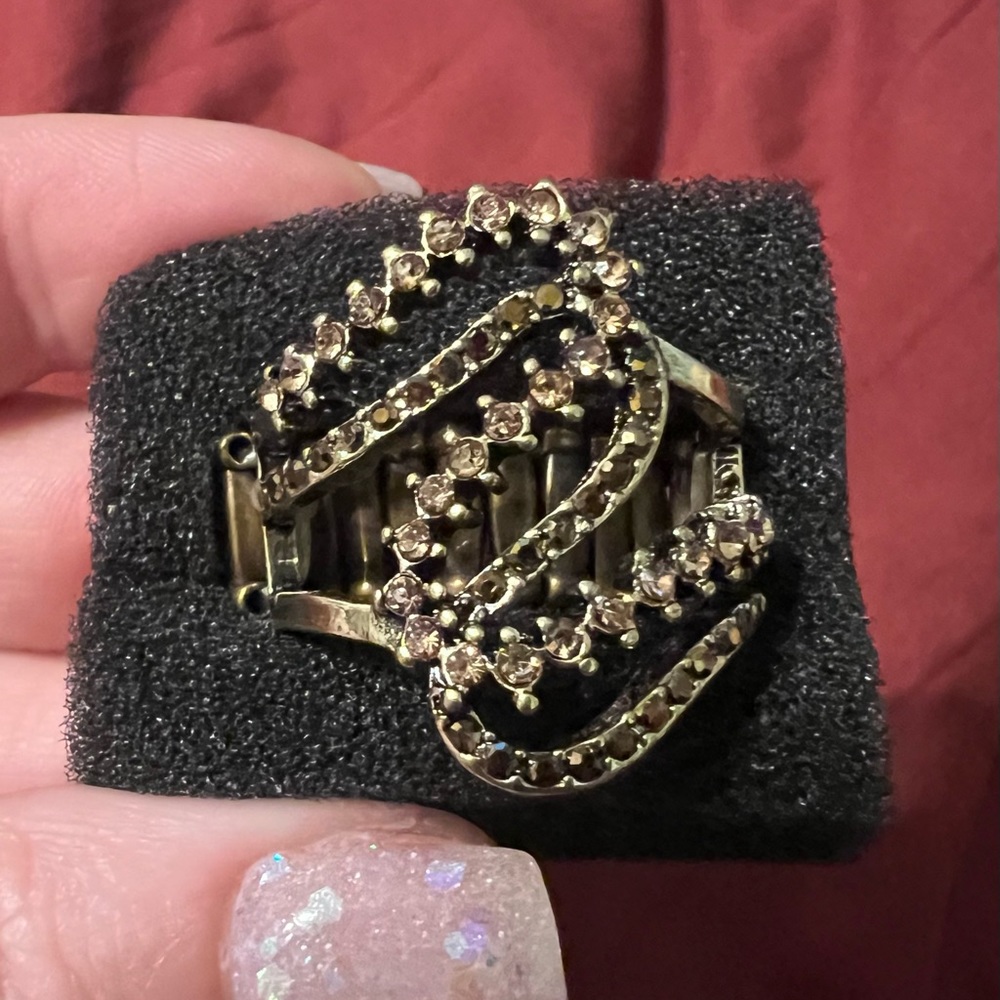 Paparazzi Brown Rhinestone Ring